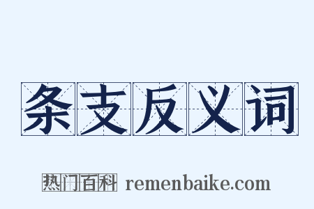条支反义词是什么意思的图片